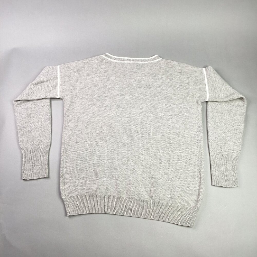 Banana Republic Filpucci Heather Gray Wool-Blend Crewneck Sweater Medium - Picture 7 of 8